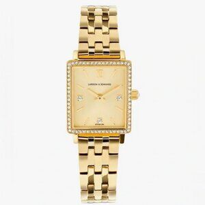 🆕 NIB ✨ Larsson & Jennings Boyfriend Mini Lumous Gold 31 mm Watch